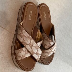 Michael Kors Tan and Brown Women's Sandals